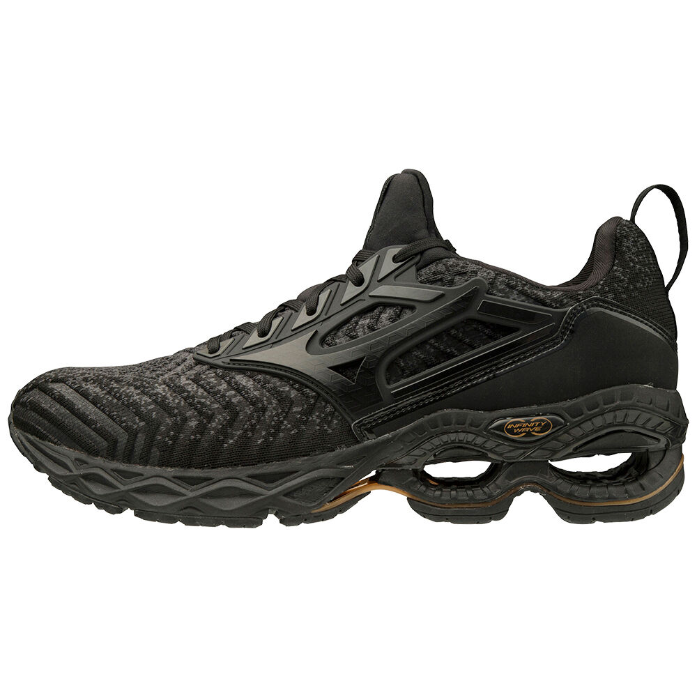 Zapatillas Running Mizuno Wave Creation Waveknit Hombre Gris Oscuro/Negras Ofertas EMJZ-41982